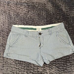 American Eagle Outfitters Blue and White Striped Shorts